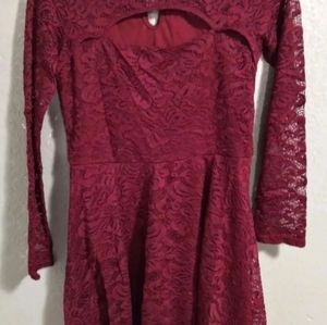 Material girl red laced large dress